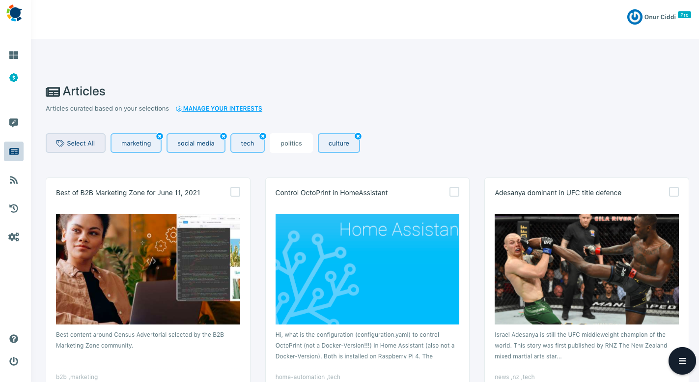 Circleboom Publish can help you find relevant content for your LinkedIn account.