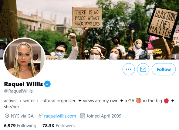 Raquel Willis is a media strategist, author, and Black transgender activist.