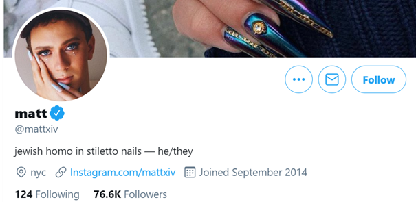 Matt Bernstein, a 21-year-old makeup artist and digital creator.