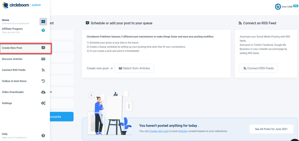 You can design, manage, plan and schedule LinkedIn posts with Circleboom!