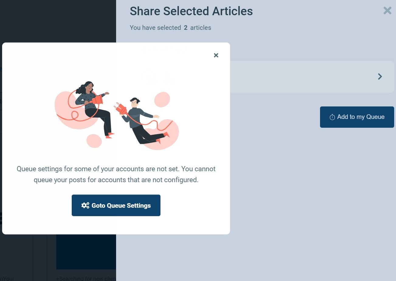 Click on the “go-to queue settings.”