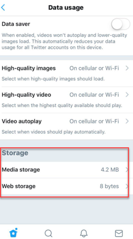 Clear Twitter cache on your phone
