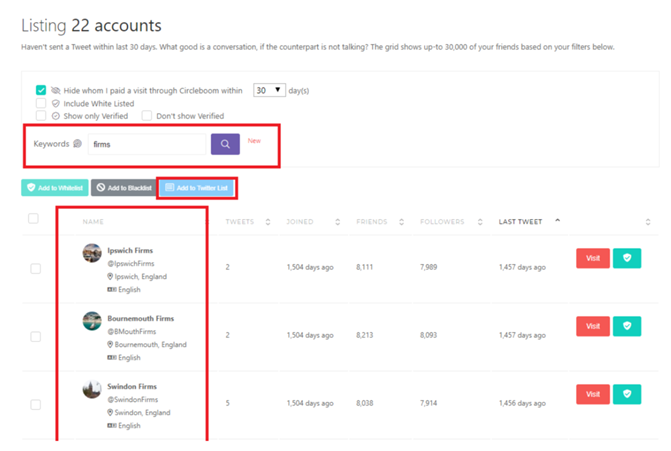 Filter your Twitter followers