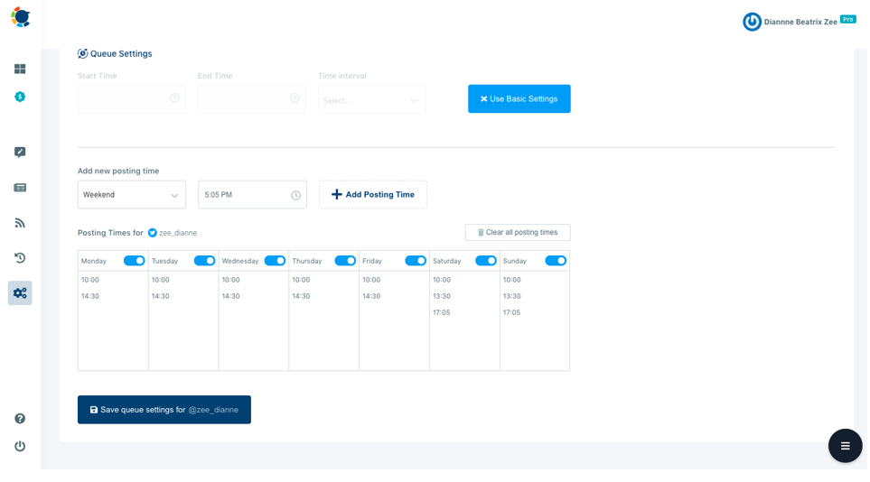 Advanced plan enables you to customize auto post settings.