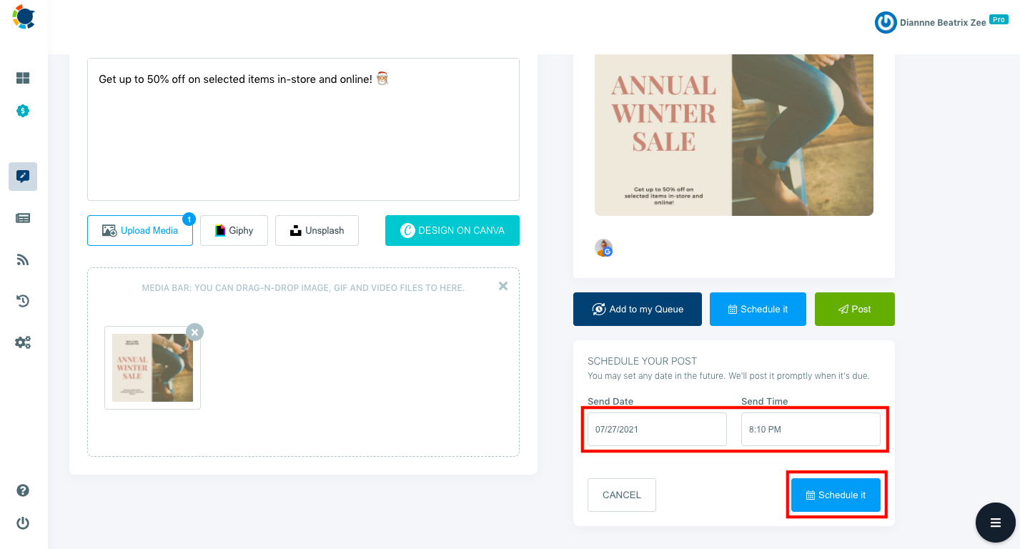 google my business scheduler