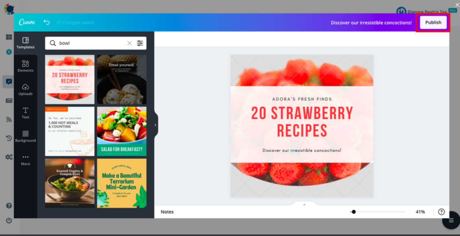 Prepare a cover page for your post with ready-made Canva templates and schedule the post