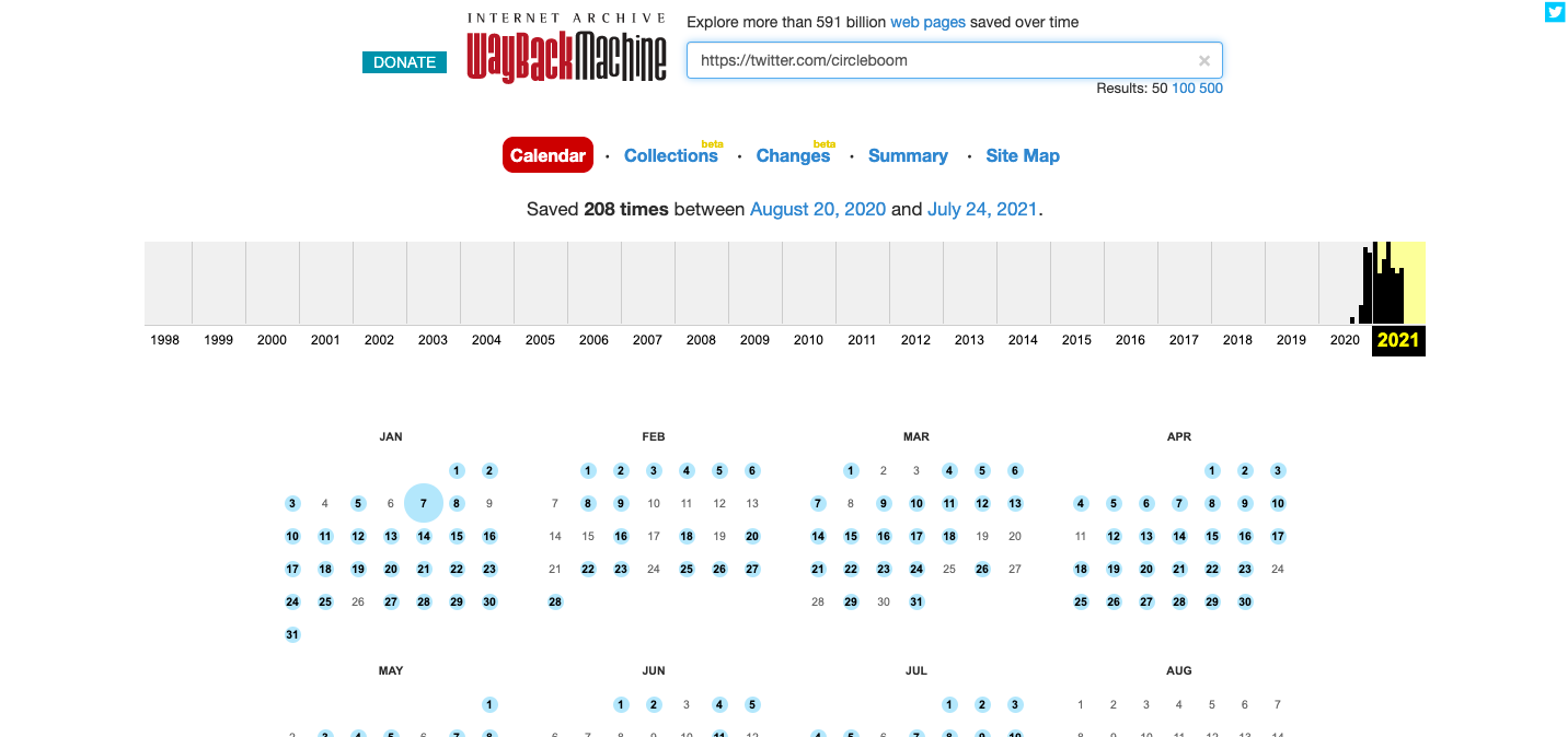Find Old Tweets with Wayback Machine
