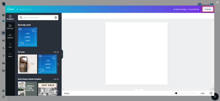Sign in Canva for once and then, get creative for Linkedin posts.