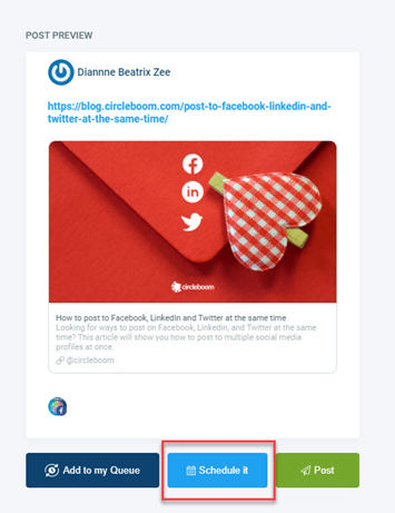 Ready to post or schedule!