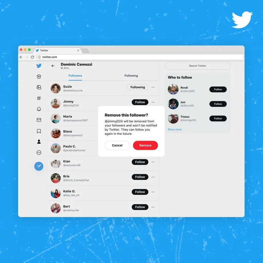 This new feature of removing a follower is now being tested on the web, and it appears to legitimize the notion of the soft block on Twitter
