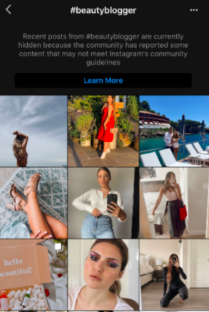 You can check the posts using a specific hashtag to check whether it is one of the banned Instagram hashtags