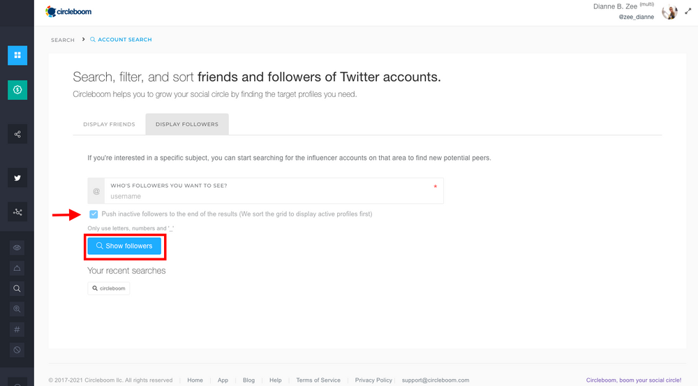 Circleboom Twitter offers a smart and easy way to check who to follow on Twitter