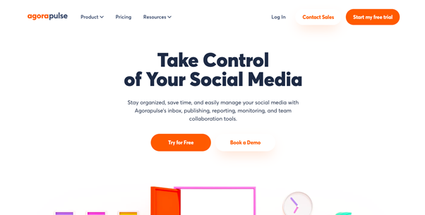 Agorapulse is a social media scheduling tool.