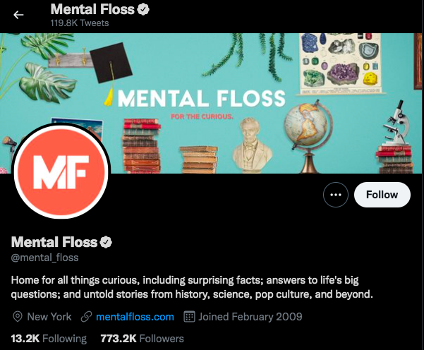 account related to fun educational magazine to follow on Twitter