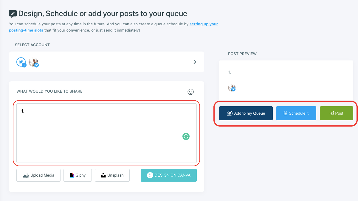 schedule posts in advance
