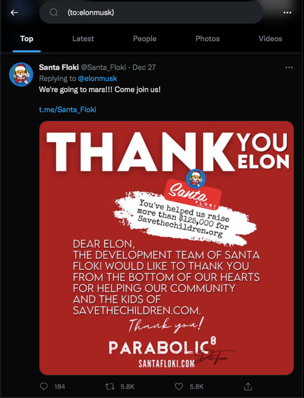 tweets as replies to an account