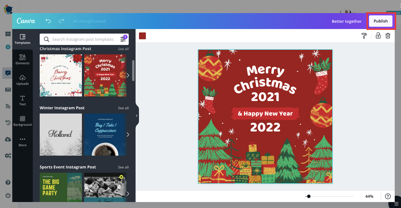 design content for multiple Instagram accounts