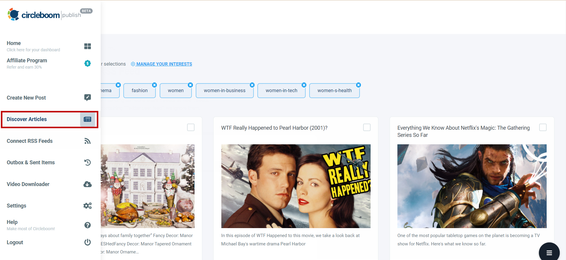 You can use 'Discover Articles' tool on Circleboom.
