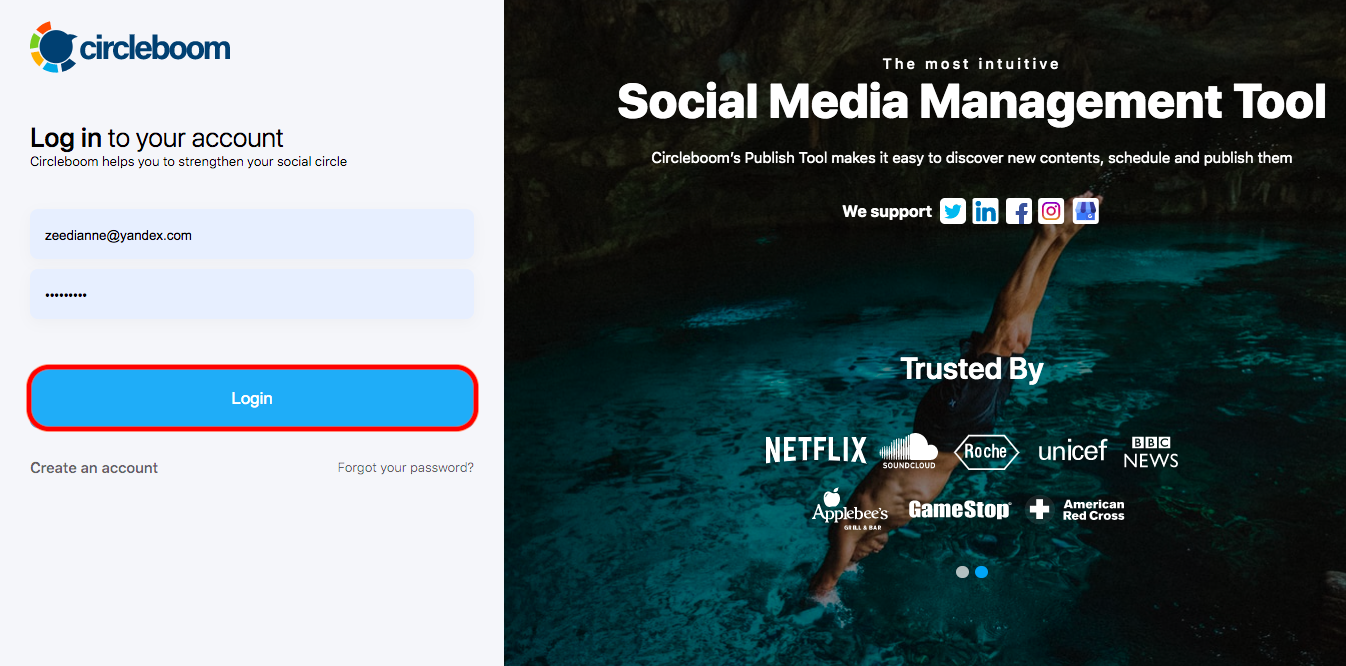 You can fill in the blanks with your email and password.