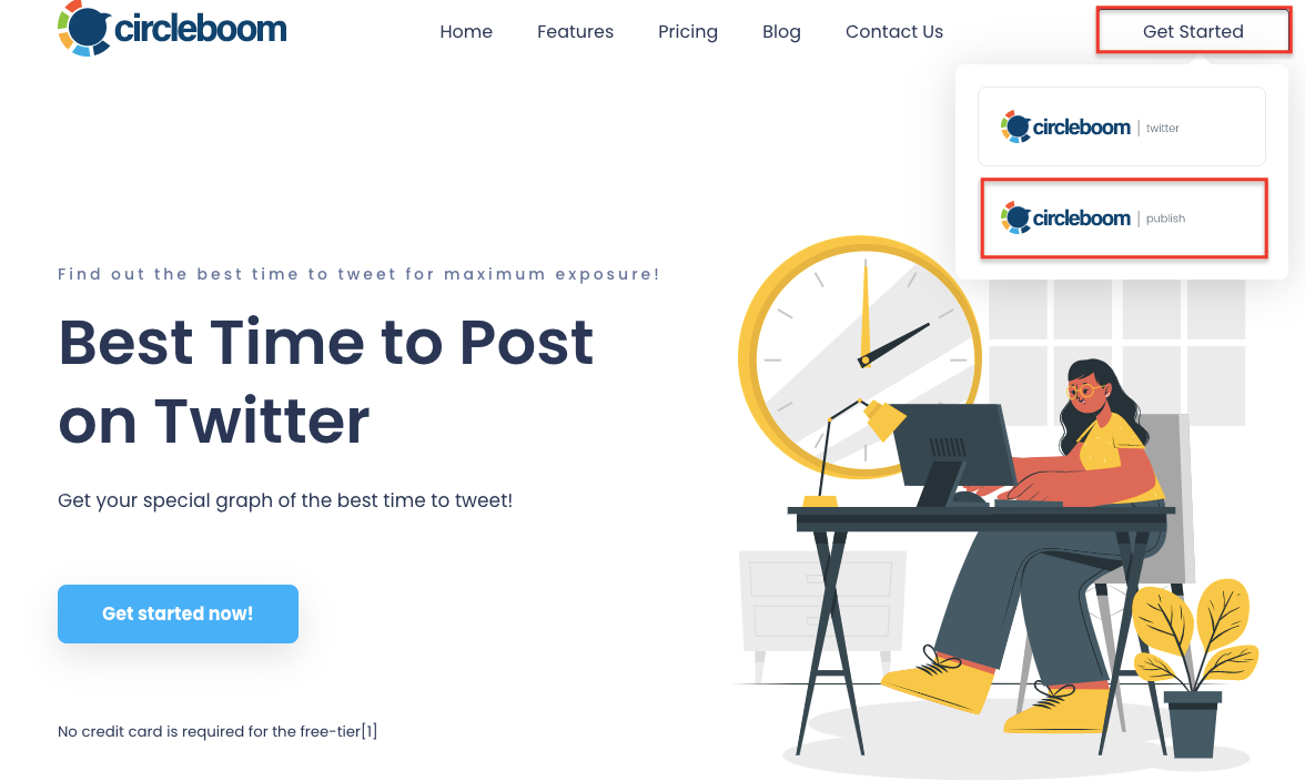 Click on the Circleboom Twitter.