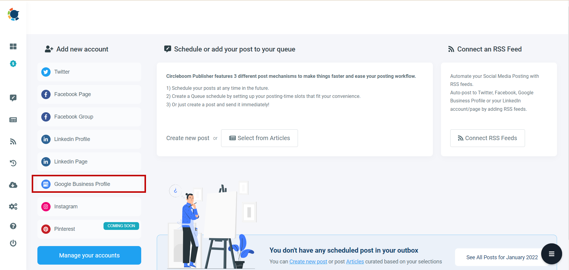 Choose 'Google Business Profile' to proceed.