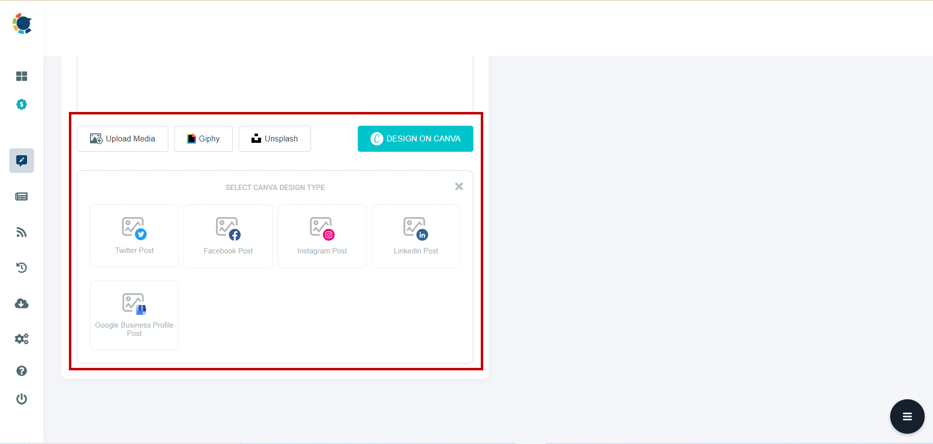 Perform creative Facebook creation through Circleboom Publish’s intuitive post design board!