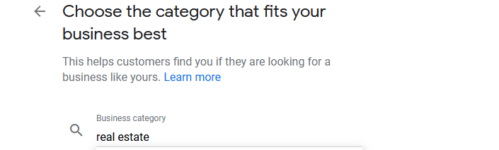 Google prefers to rank firms classified as "real estate agency"