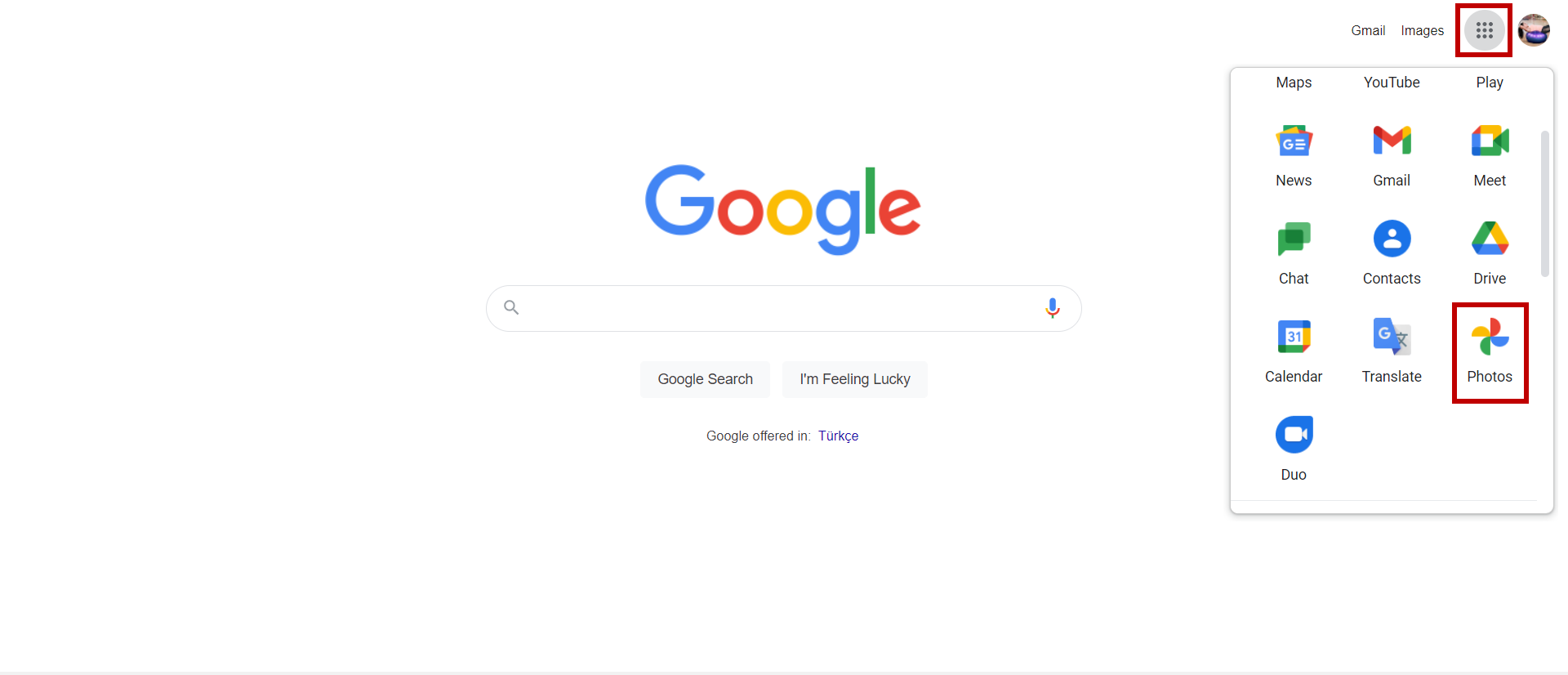 Google Photos on desktop