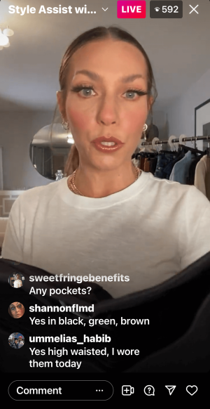 Live promotions for dropshipping on Instagram