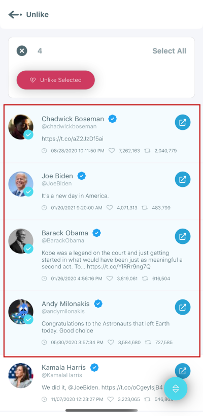 delete all your Twitter likes in bulk, delete all your likes selectively.
