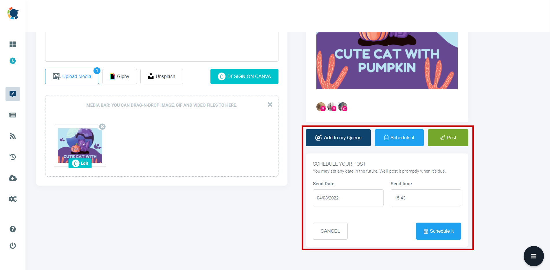 You can post, schedule, and automate your Instagram posts on Circleboom Publish.