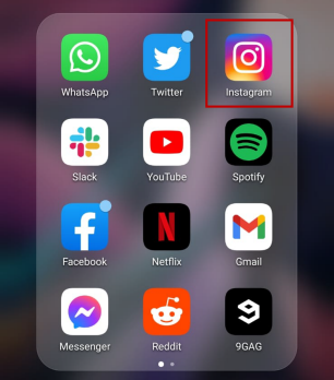 Instagram app on your mobile device