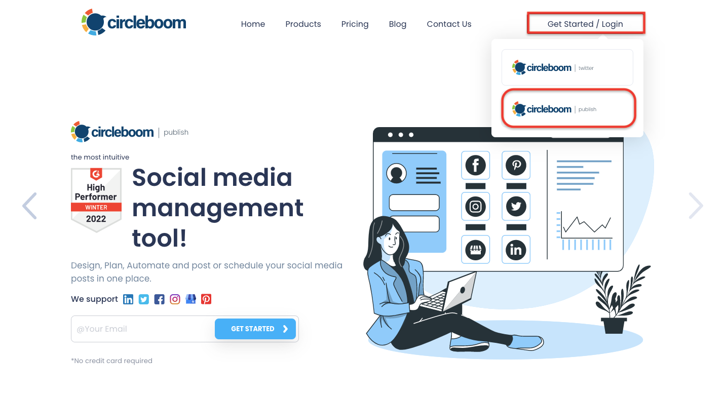 Circleboom Publish login