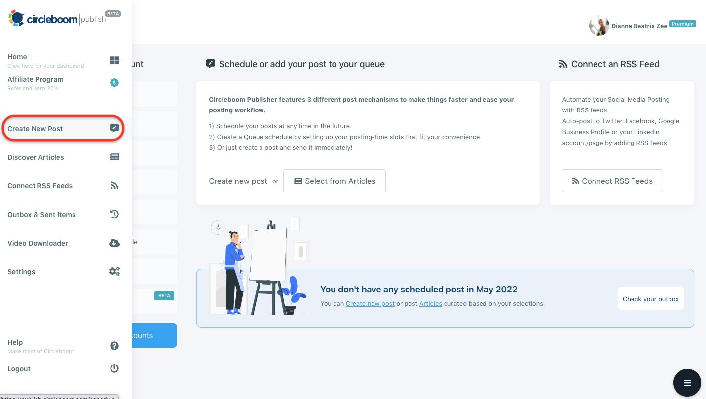 Click on Create New Post button.