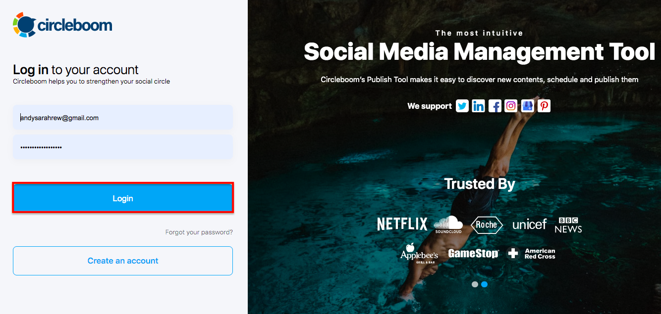 You can enter your information to log in.