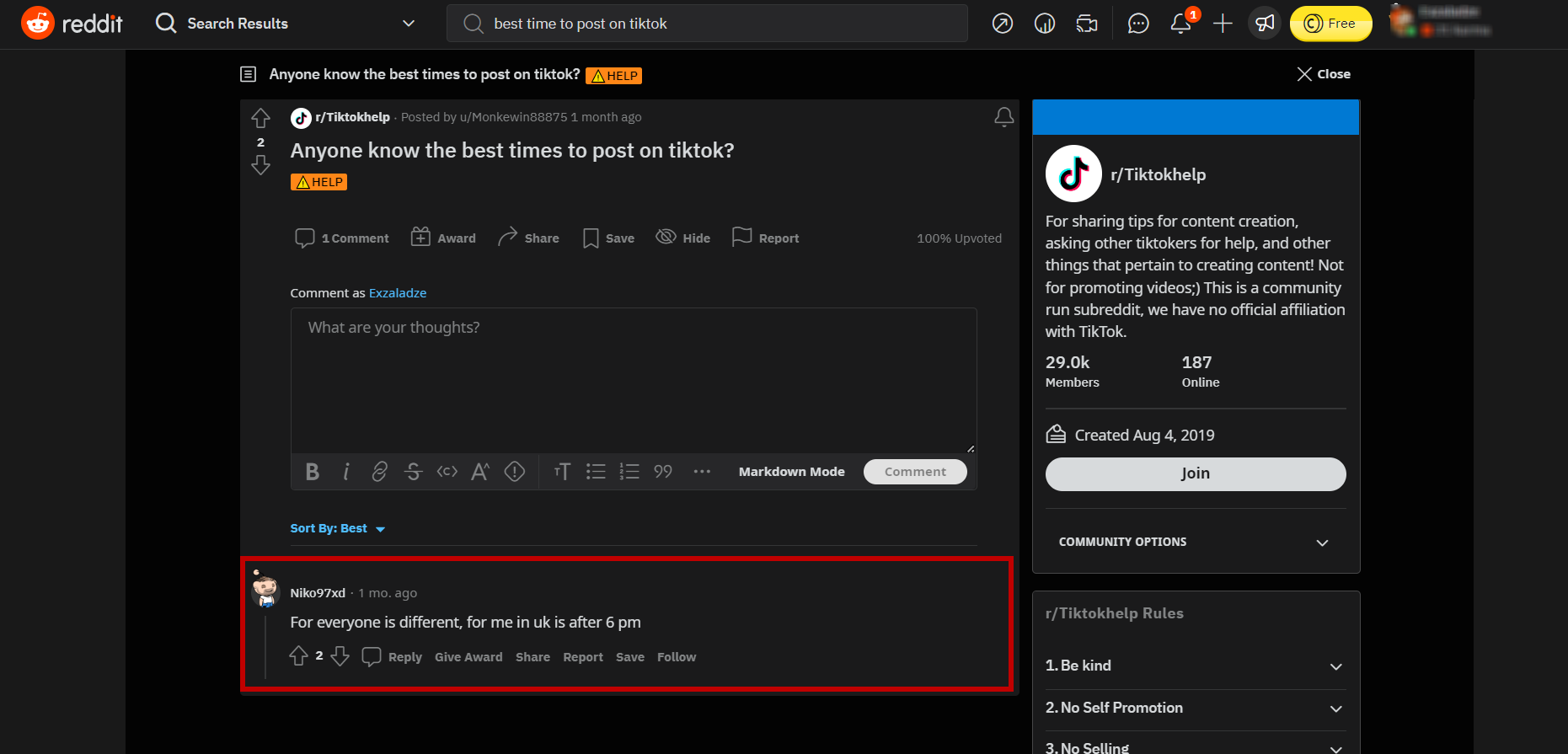 Best time to post on TikTok