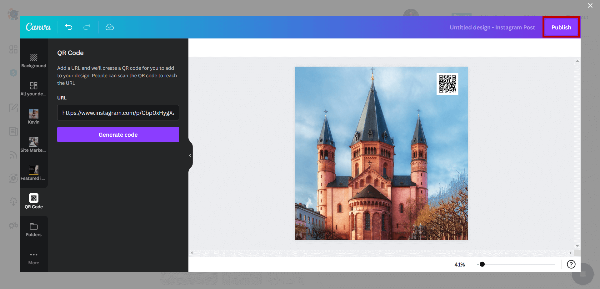 Generate Instagram QR codes.