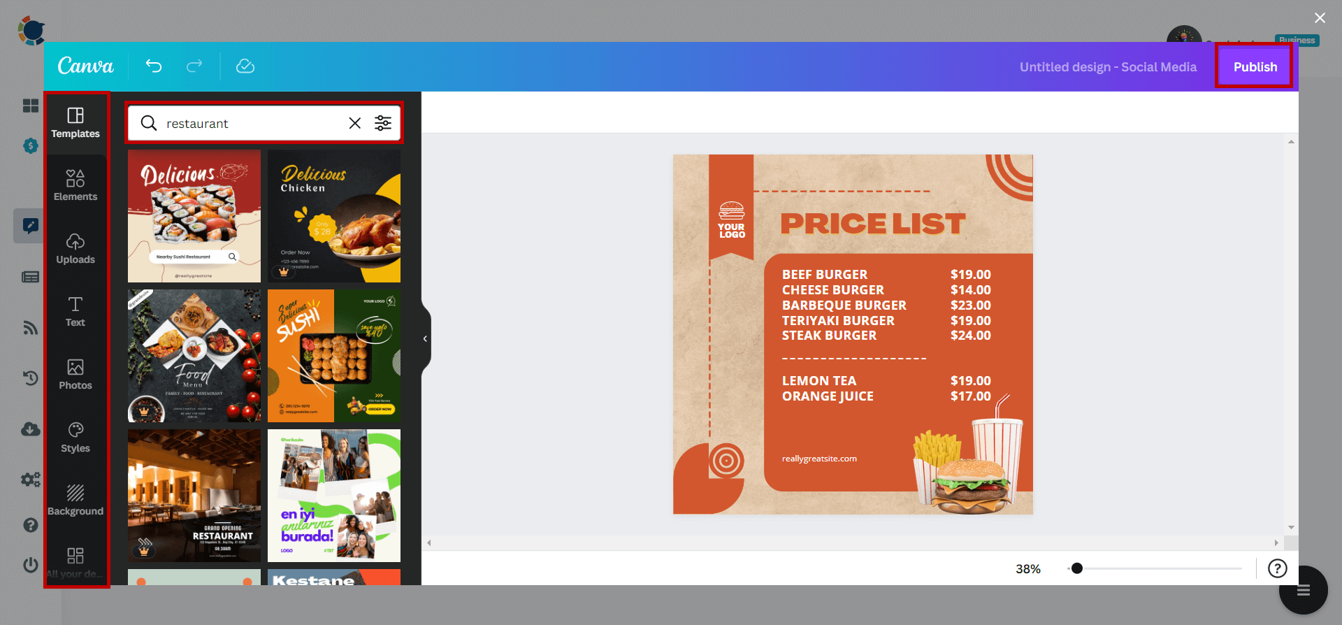 You can design your Google Business Profile logo by using Canva.