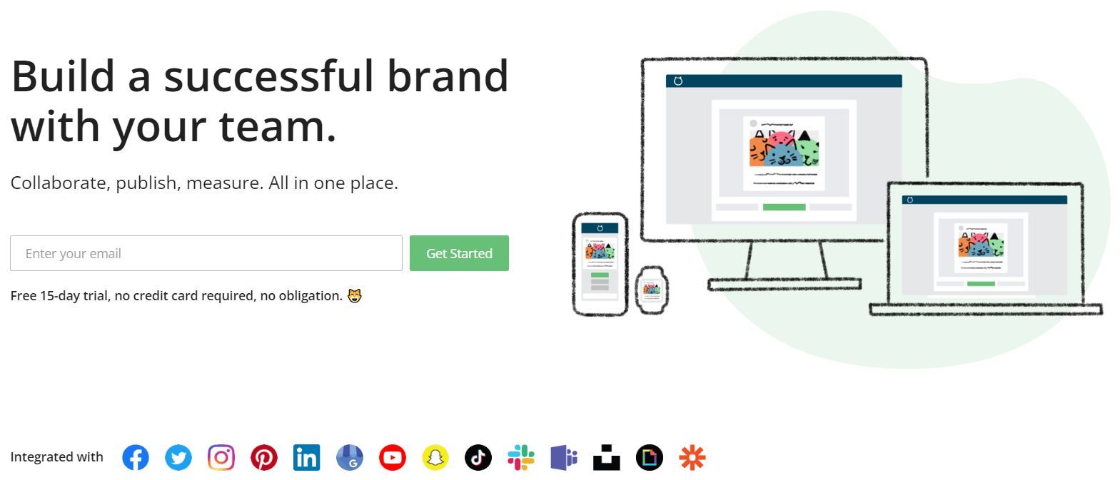 Loomly offers social media management services for various platforms including Pinterest