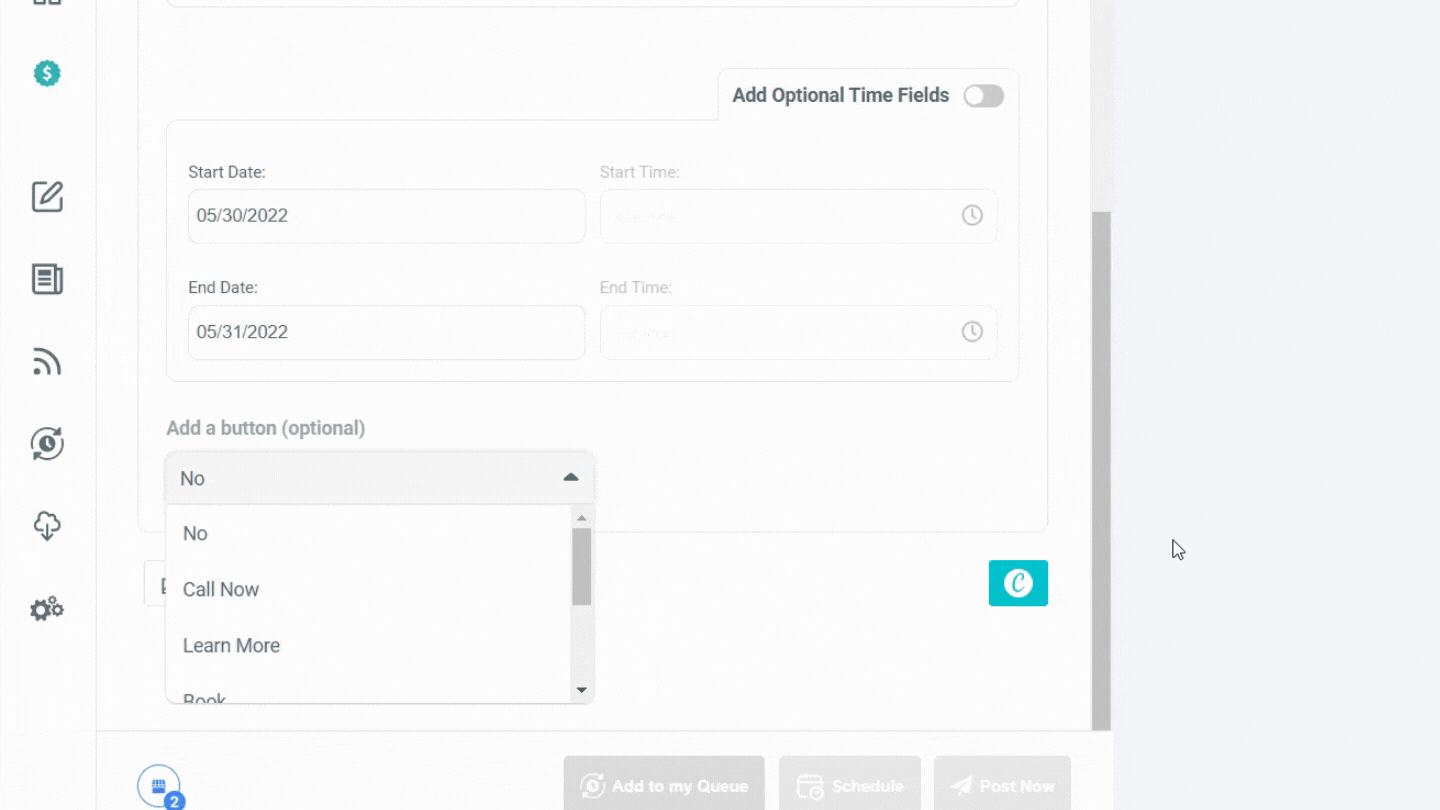 Google Business Profile CTA buttons.