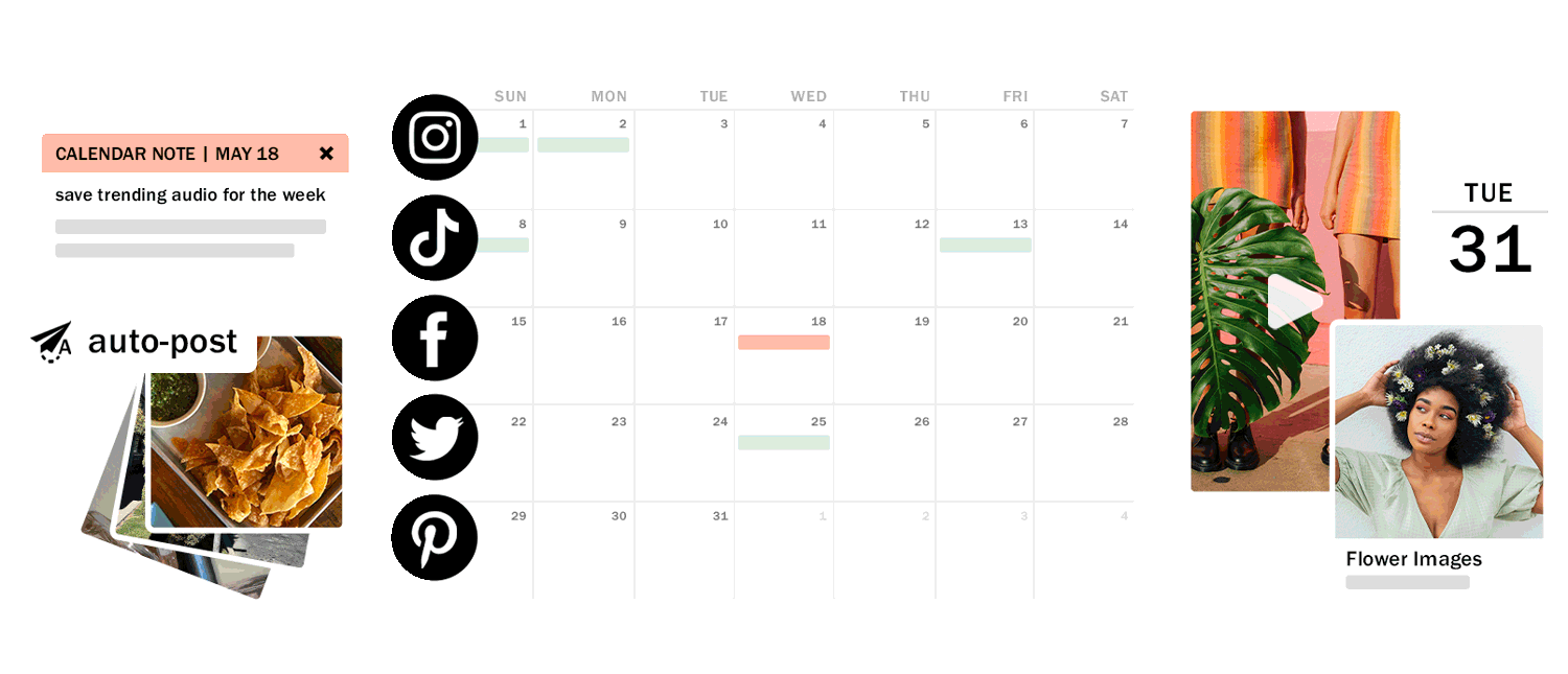 Planoly lets you to auto post images, videos, carousels, and Intagram Stories