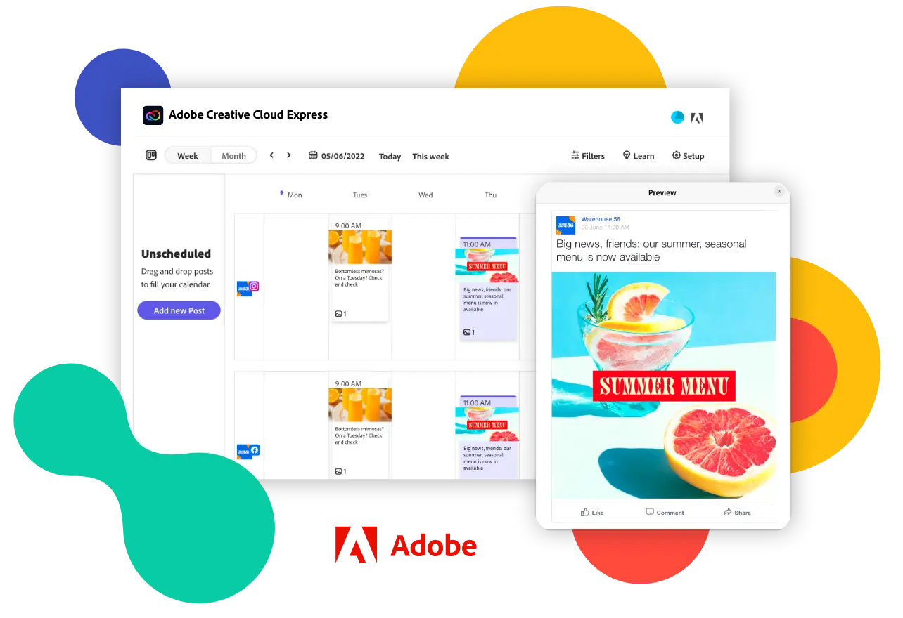 ContentCal is an all-in-one social media scheduling tool with various colorful built-ins to enjoy
