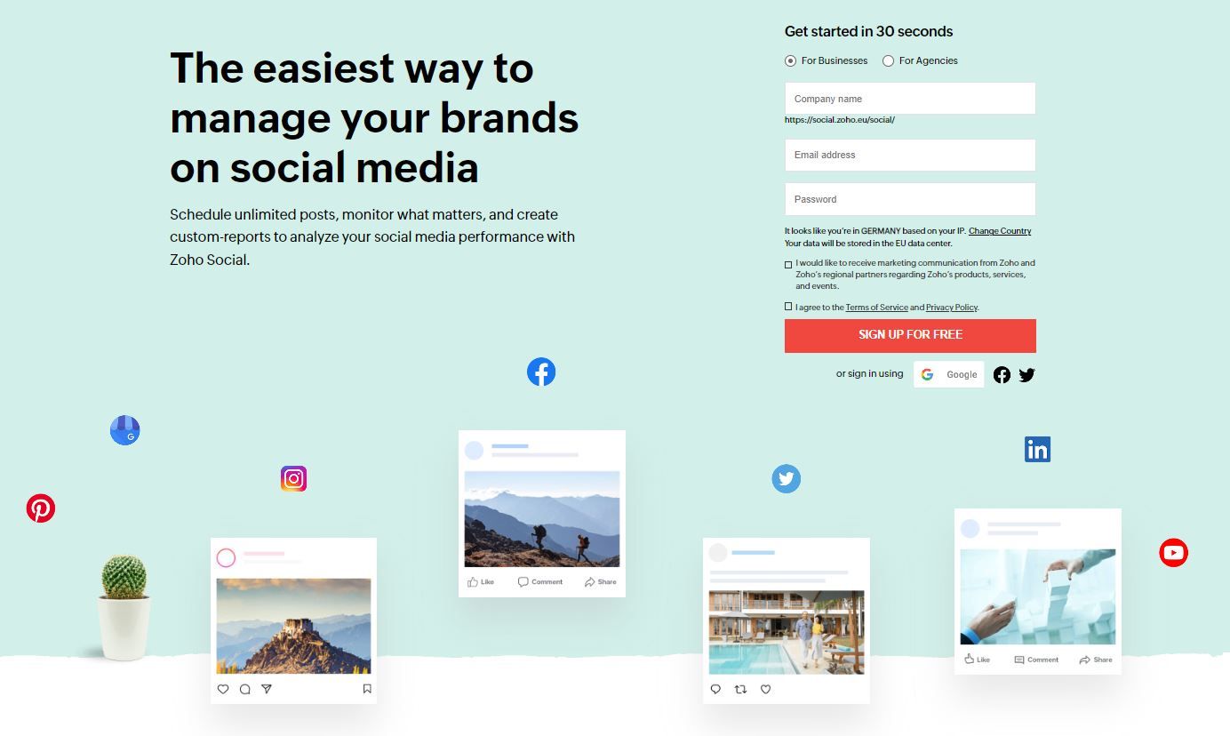 Zoho Social helps you schedule and publish unlimited Instagram posts