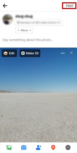 Click on "Post" and publish the photo with the Facebook Group.