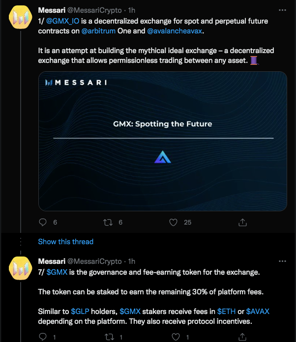 There is an example of Twitter threads.