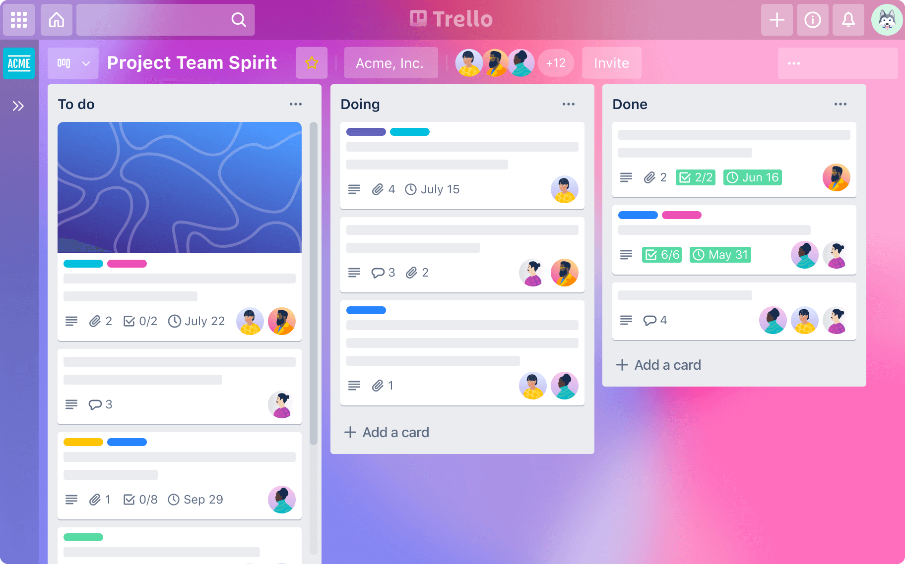 You can create practical workflow cards on Trello Dashboard for your digital marketing tasks.