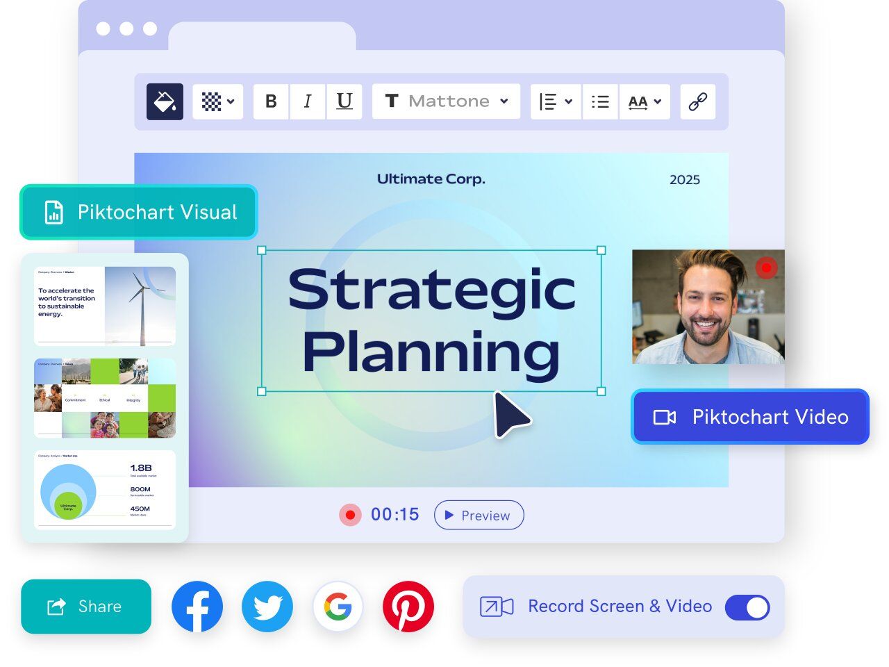 Piktochart specializes on Information design