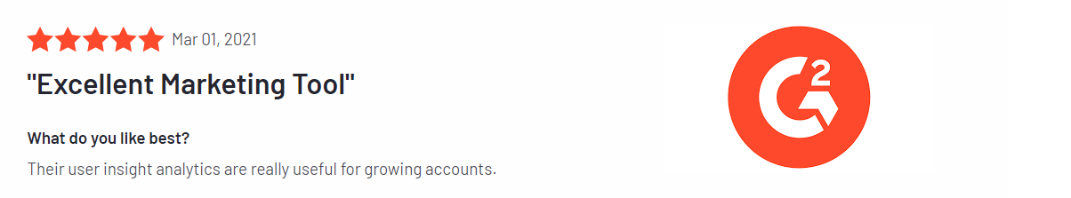 An example from G2 reviews on Circleboom.