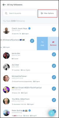 Filter your Twitter followers