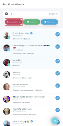 Remove Twitter followers